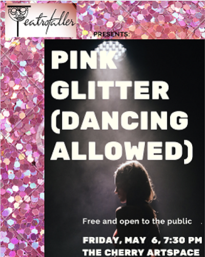 Pink glitter advertisement